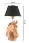 Opviq Lámpara de mesa Horse - Negro y Dorado